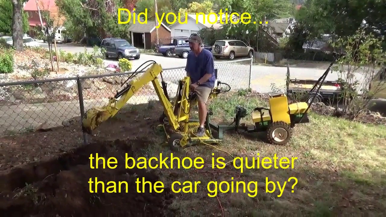 360 degree electric backhoe. converts from electric to gas in minutes.