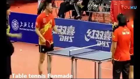 Ma Long - ZHnag Jike - Ding Ning Funny Video Table tennis - Small Table