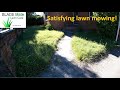 More tall grass cutting with a walk behind mower! Satisfying lawn care Australia