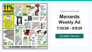 Menards Weekly Ad (7/30/26 - 8/9/26) Top 10 Deals