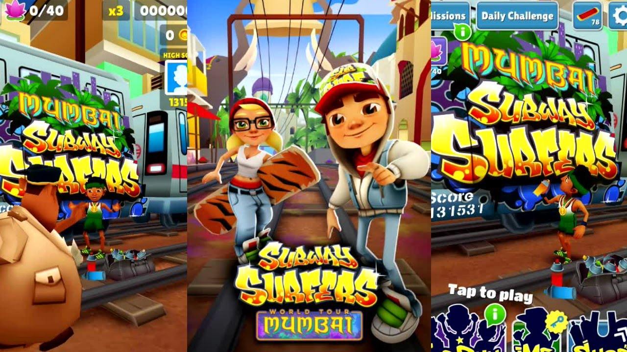 Play Subway Surfers Mumbai  Free Online Games. KidzSearch.com