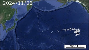 Lagrangian Particle Tracking (Google map overlay) from 2020/04/17