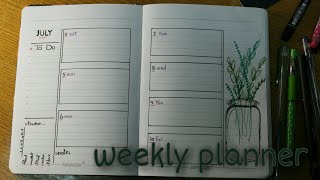 تخطيط اسبوعي لشهر يوليو /بوليت جورنال|Bullet Journal setup | july 2020 |weekly planner