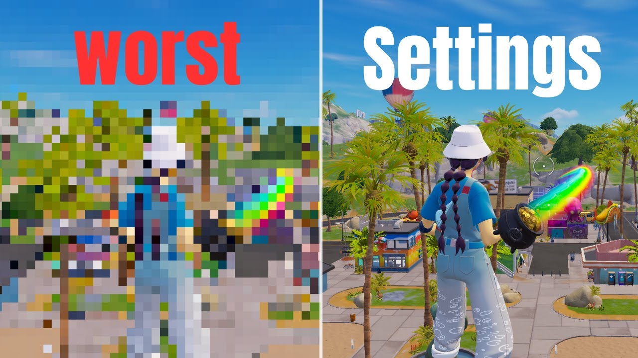 I Used the WORST Settings Until I Won... (Fortnite Challenge)