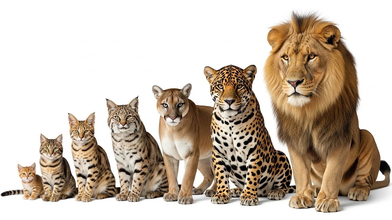 Cats ranked by weight from smallest to largest - YouTube