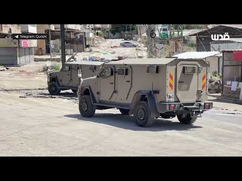 انتشار آليات الاحتلال في مخيم الفارعة خلال العدوان الواسع