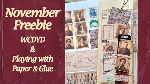 November Freebie from WhichCraftDoYouDo and Playing with Paper and Glue ~ Junk Journal Pockets