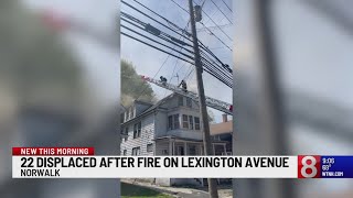 22 people displaced in Norwalk multifamily blaze