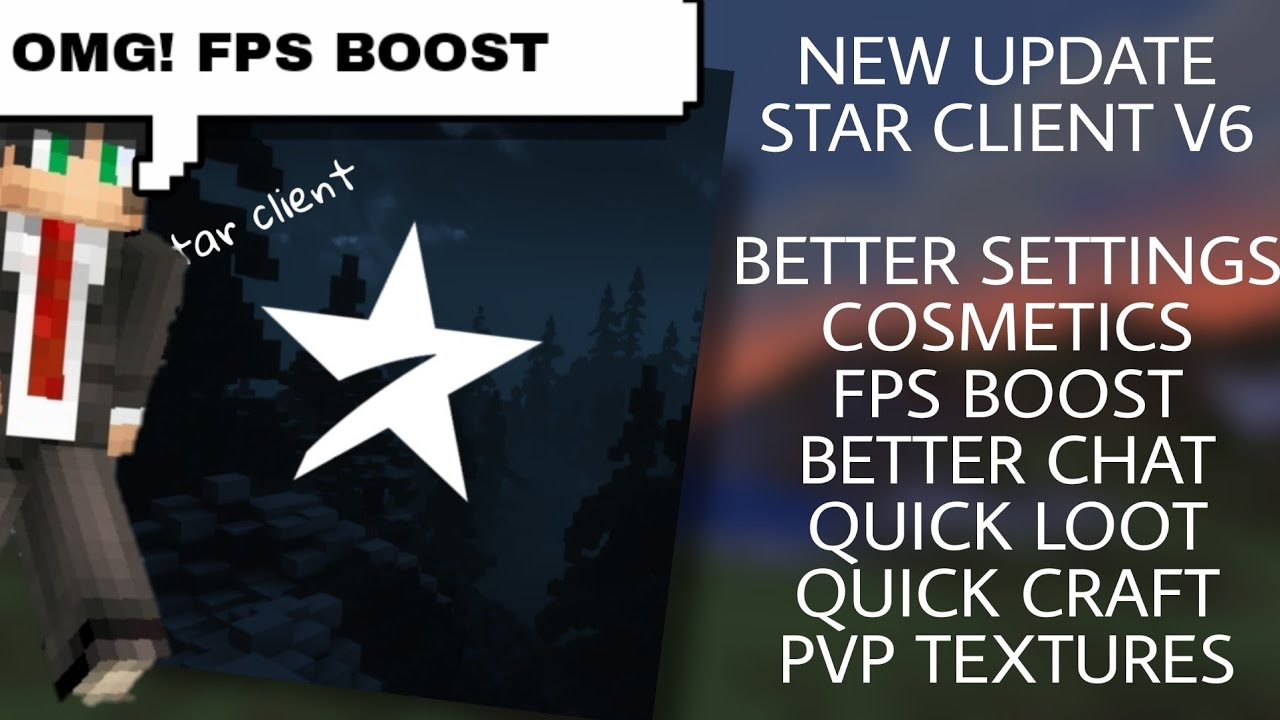 Star Client V6 For Mcpe | FPS Boost | by 
