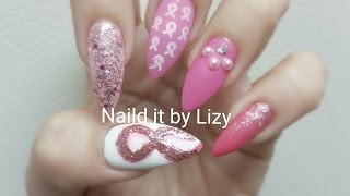 Breast Cancer Awareness Nail Art YouTube