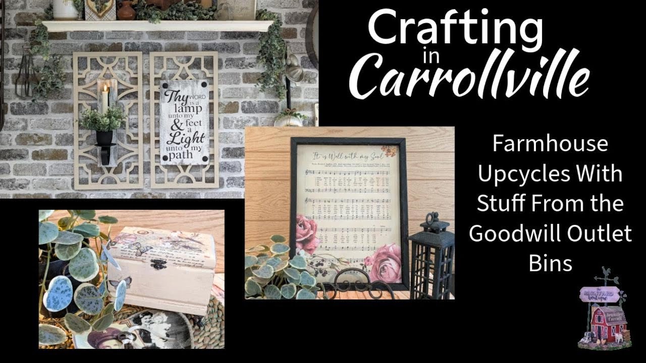 Farmhouse Decor Upcycles from the Goodwill Outlet Bins