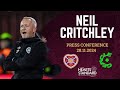 Neil Critchley reacts to Hearts defeat and Lawrence Shankland miss