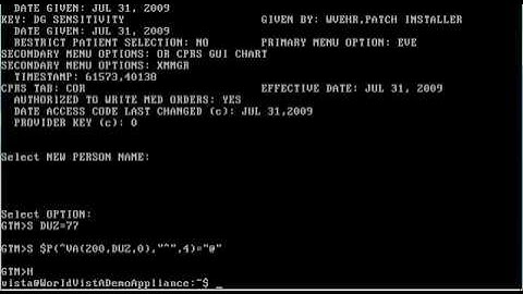 INSTALL WorldVistA 7 of 11