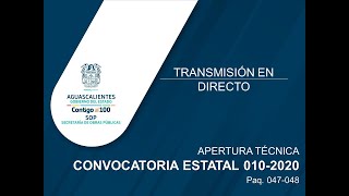20201215-Apertura Técnica CONV EST 010-2020