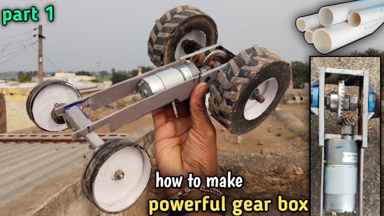 How to Make Mini Powerful PVC Pipe Gearbox ⚙️ | tractor DIY Gearbox part 1