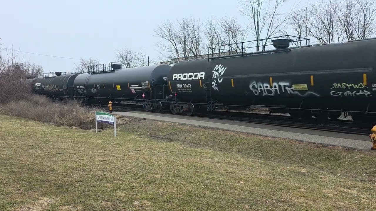 CN Railway eb in East Lansing Michigan on 3/6/26