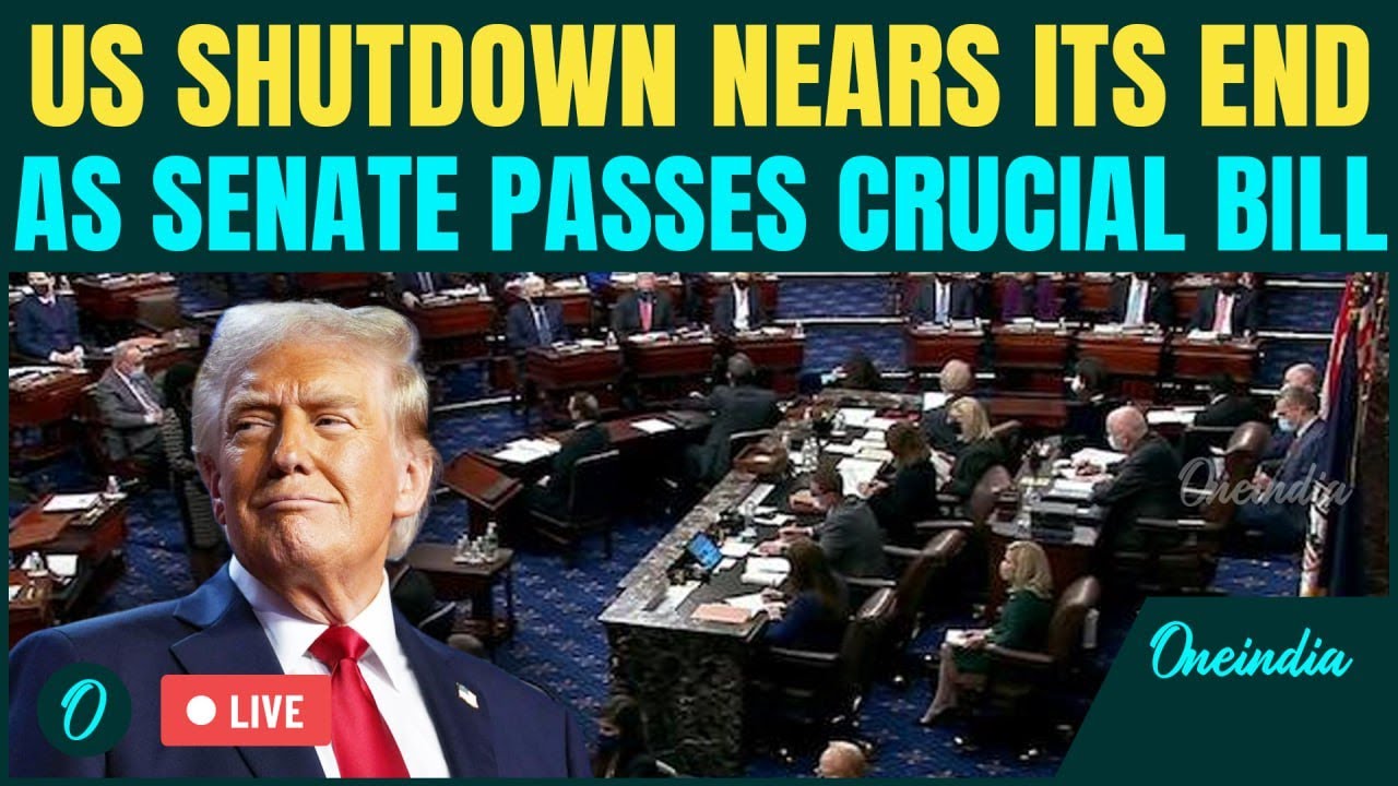 US Government Shutdown LIVE | Senate Passes BIG BILL To End America's ...