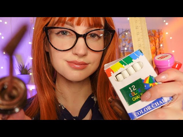 asmr teacher does your makeup in 1 minute 👩‍🏫📏
