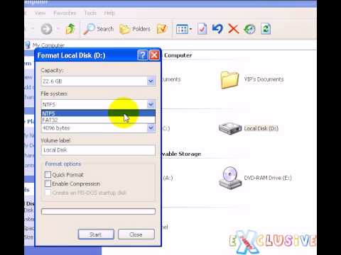 D: დისკის დაფორმატება