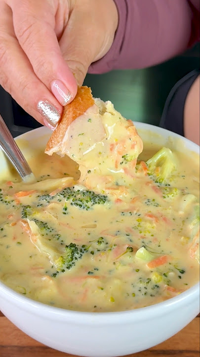 Broccoli Cheddar Soup Easy Recipe (Better than Panera!) #shorts