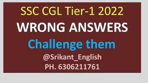 GGL Tier-1 2022 WRONG ANSWERS BY SSC - Challenge them
