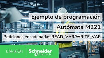 PLC M221 - Ejemplo de programación de peticiones encadenadas de lectura y escritura
