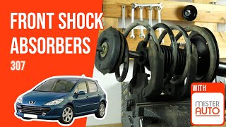 How to replace the front shock absorbers and struts Peugeot 307 ➿