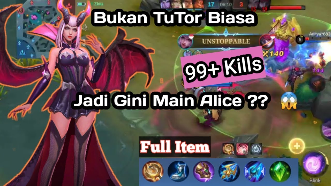 TUTORIAL & GAMEPLAY ALICE TERBARU ❗ CARA CEPAT STACK ALICE MAX ❗ MOBILE LEGENDS