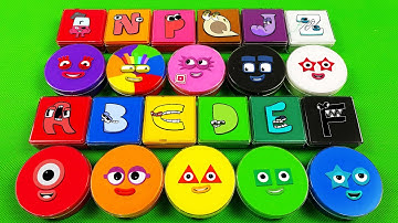 Looking Numberblocks, Alphablocks, Alphabet Lore With All Clay Shapes…Mix Coloring! Satisfying ASMR