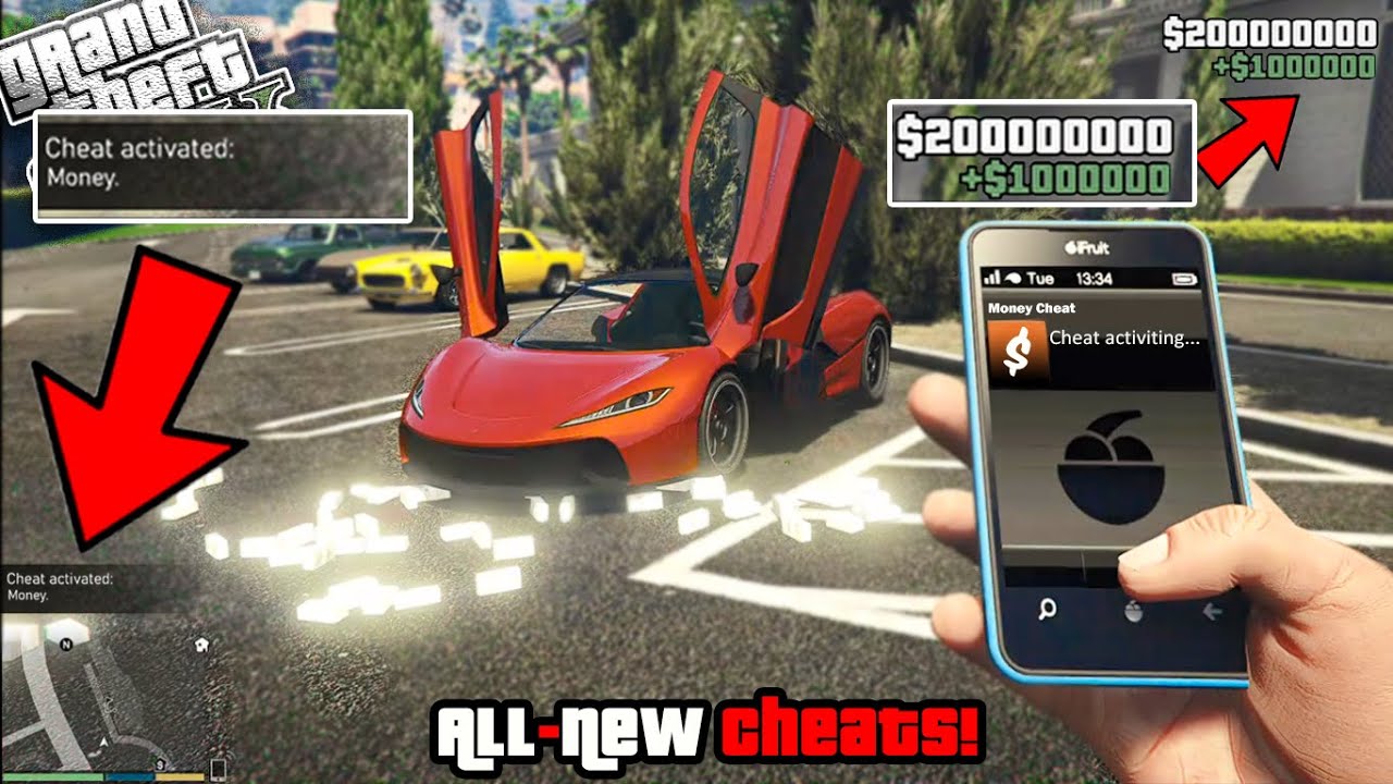 Suri skolde komme GTA 5 All-New Mobile Phone Cheats! (Money Cheat, T20 Car Cheat & more) -  YouTube