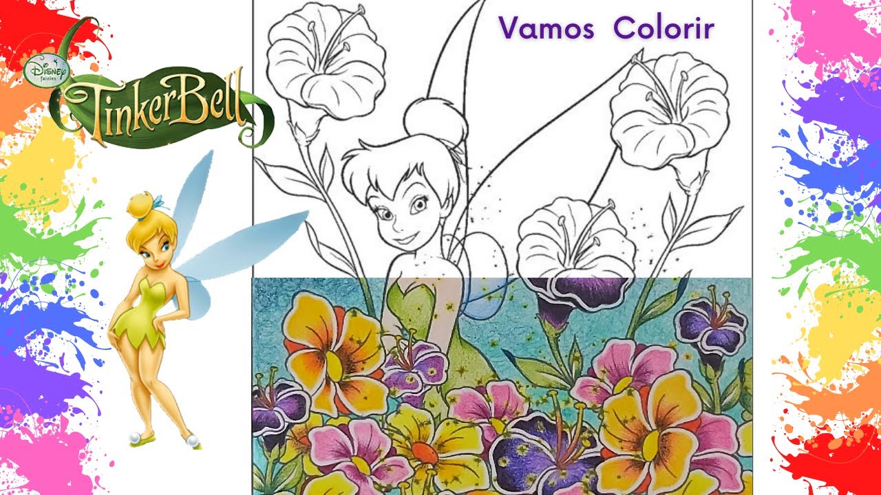 Speedpaint: Colorindo Tinker Bell Fada Sininho (Tilim-Tim/Tink