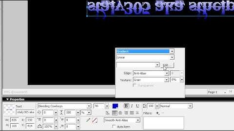 How to make reflective text in fireworks CS3
