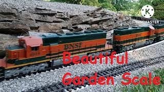 Large Private G-Scale Train Outdoor Layout, Beautiful