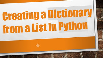 Creating a Dictionary from a List in Python