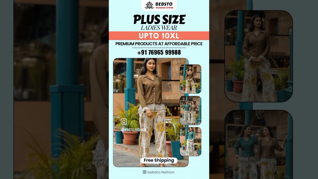 ✨ Style Has No Size! Trendy plus-size ethnic wear up to 10XL. Free shipping. Order: +91 76965 99988
