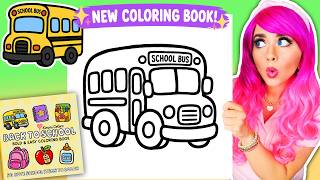 Coloring My NEW! Back to School Coloring Book 🚌 Cute School Bus Page + Ohuhu Alcohol Markers screenshot 2