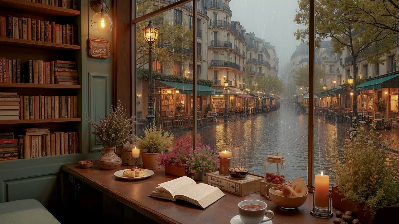 Cozy February Rain in the City | Relaxing Jazz Piano & Rain Sounds for Focus