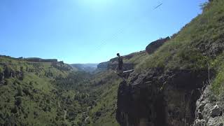 Прыжок со скалы в Кисловодске Rope Jumping Теплый ветер
