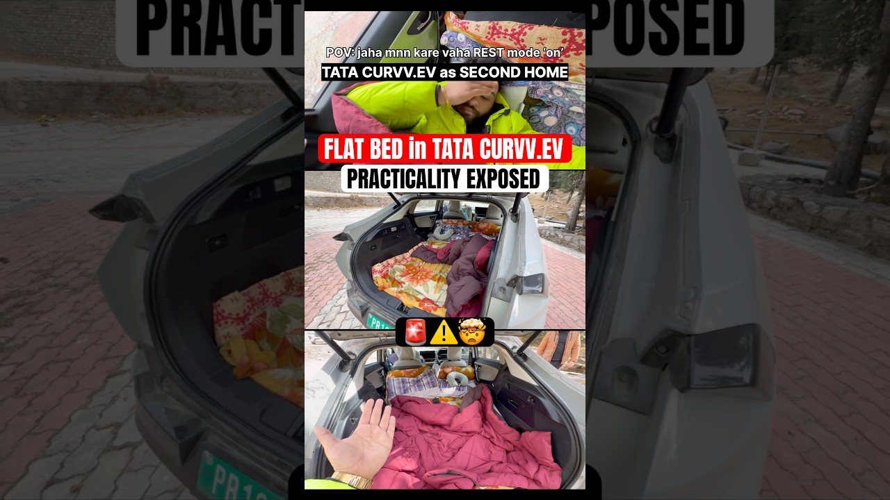 TATA CURVV EV PRACTICALITY EXPOSED | REAR SEAT FOLDING FLATBED real usage⚠️ 