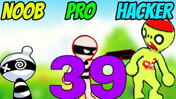 NOOB vs PRO vs HACKER in Draw Hero 3D ❤️ All Levels Gameplay, NEW Games iOS, Android