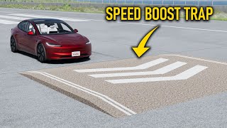 Cars vs Dash Plat Speed Boost Trap 1 - BeamNG.Drive | BeamNG High Speed screenshot 3