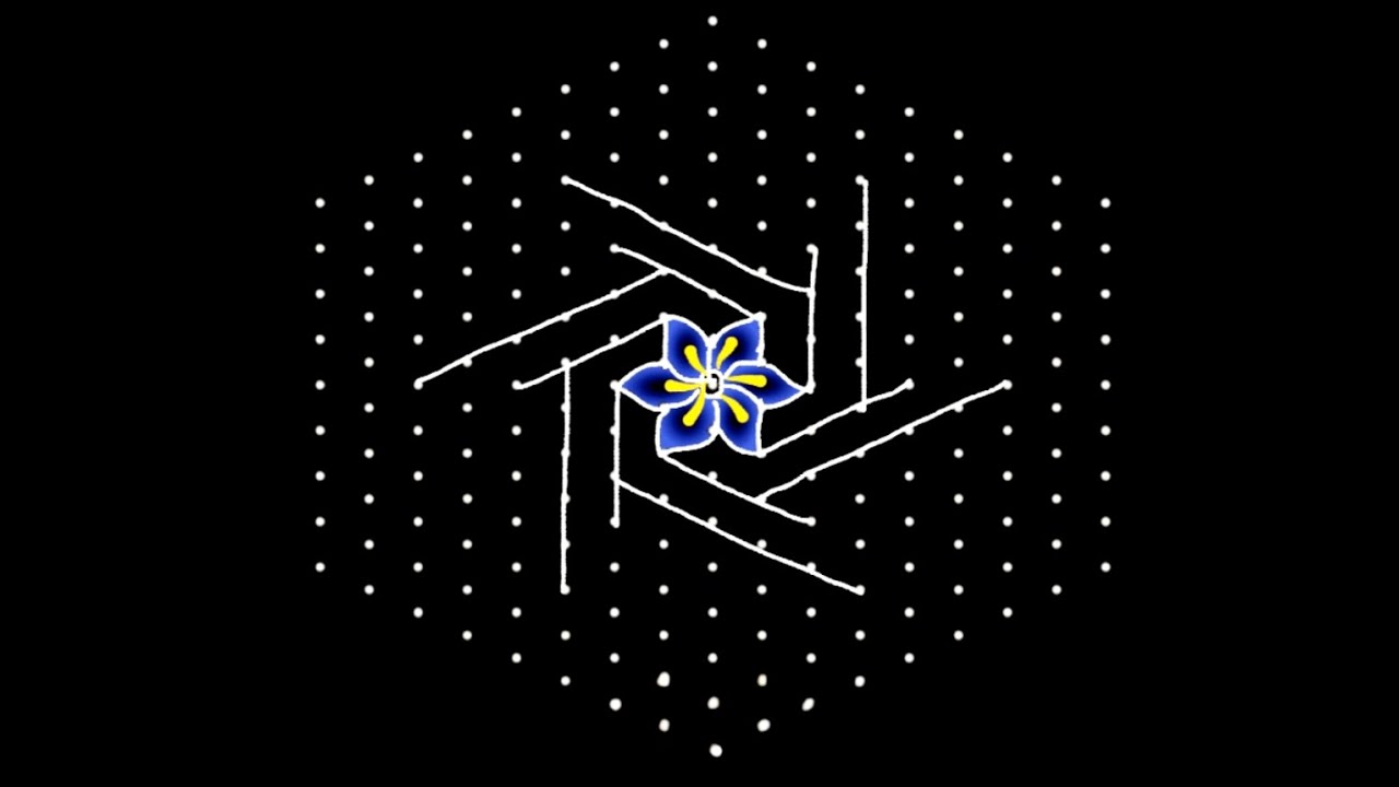 17*9 dots Rangoli /Sankranthi Chukkala Muggulu/Diwali Muggulu/Thipkyanchi rangoli/dasara rangoli 