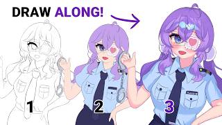 How to draw a Policewoman: ✦ Character Art Process in Clip Studio Paint [Speedpaint]