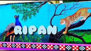 wild animals wall painting art / wall painting art