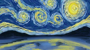 The starry night Timelapse procreate 