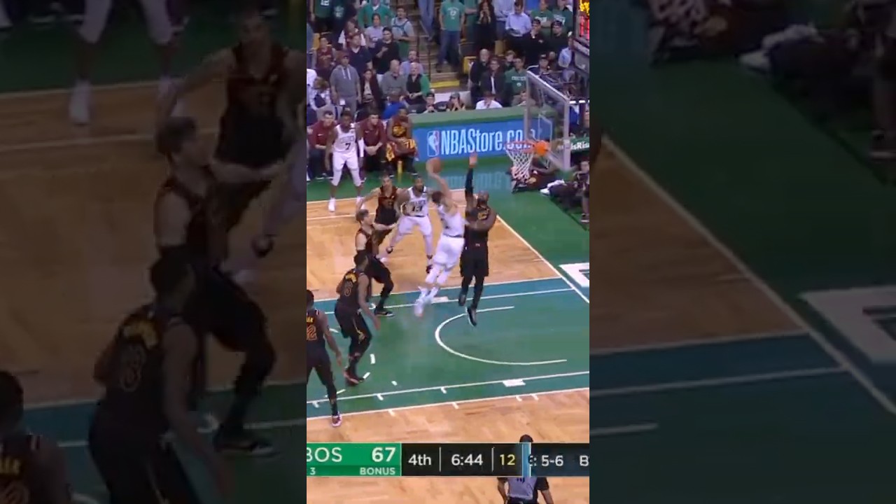 JT's poster on LeBron still goes crazy π #celtics #nba #shorts