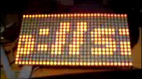32x16 Serial LED Matrix module - first demo (scrolling)