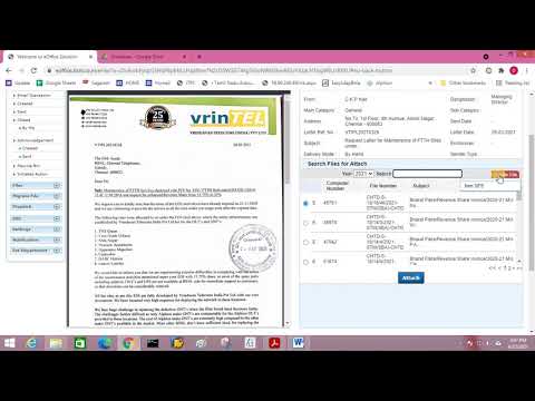 e-Office BSNL File Initiation Sample