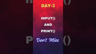 🤔How to use  Input() and Print() Functions in python #python #whynotyou #coding #telugu #fullstack
