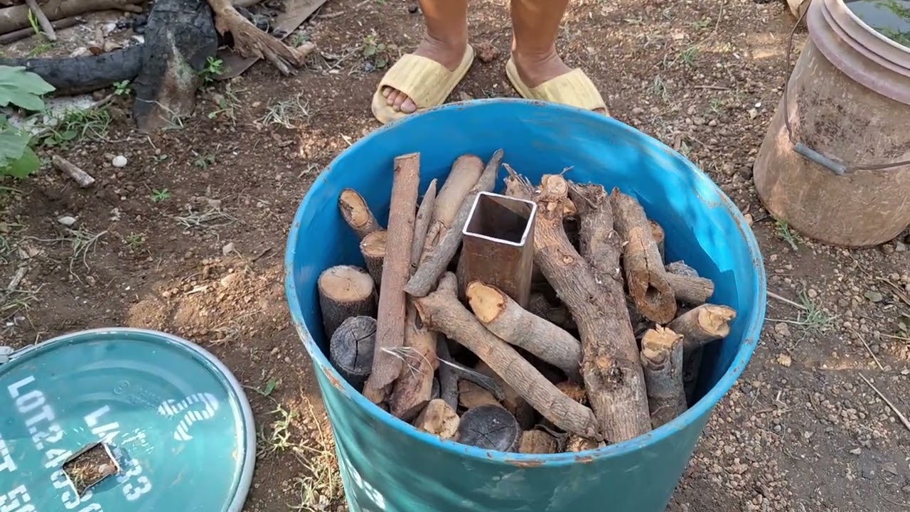 ทำเตาอบถ่านด้วยถังขนาด Mini ได้ผลดีเกินคาด